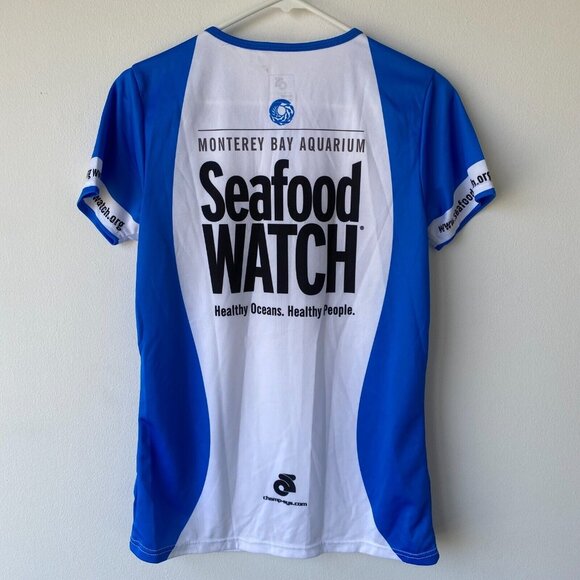 Champ-sys.com Monterey bay Aquarium Seafood Watch Jersey T-Shirt Womens Size XL - Picture 1 of 7